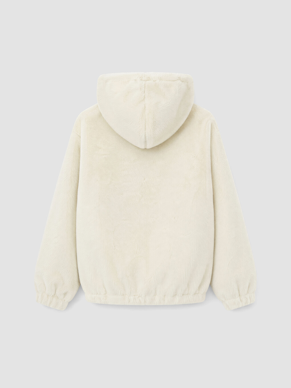 Hooded Oversize Women's Plush Coat-7
