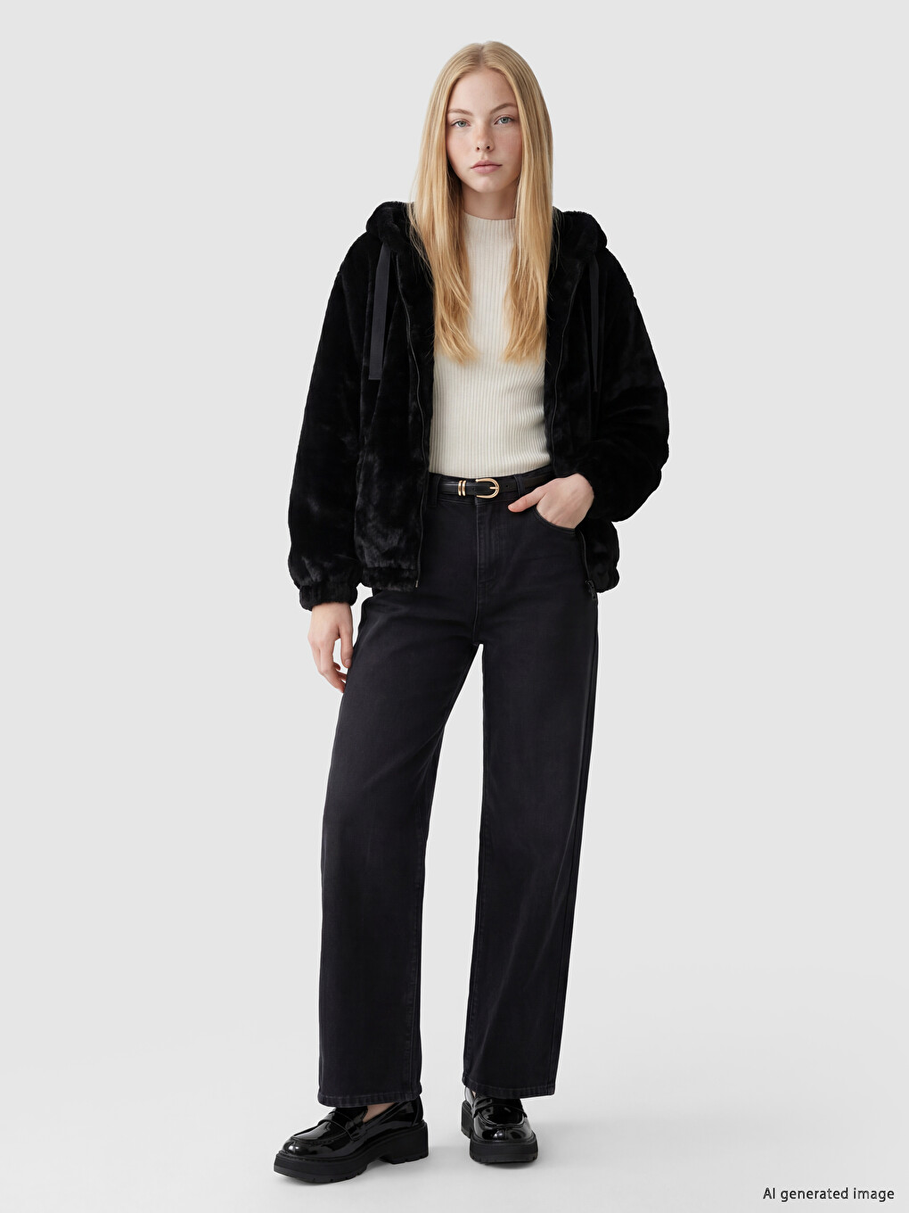 Woman Black Coat-1