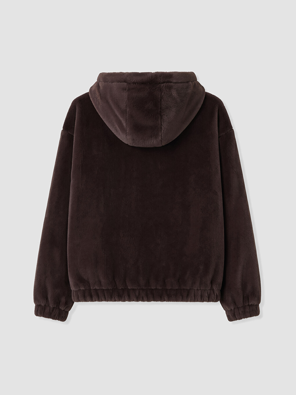 Hooded Oversize Women's Plush Jacket-8
