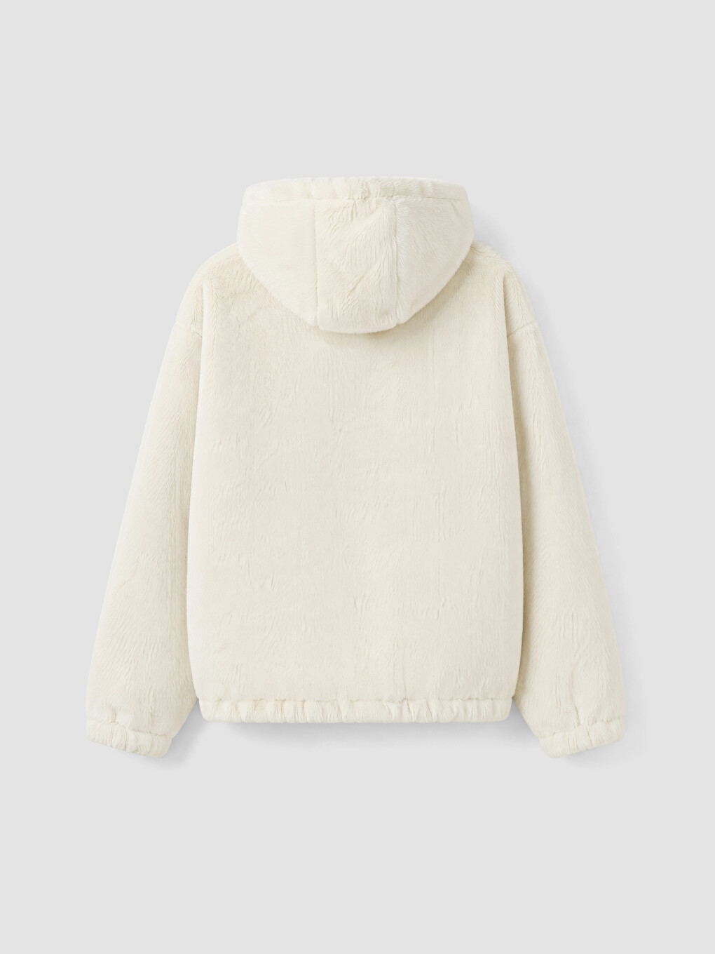 Hooded Oversize Women's Plush Jacket-8