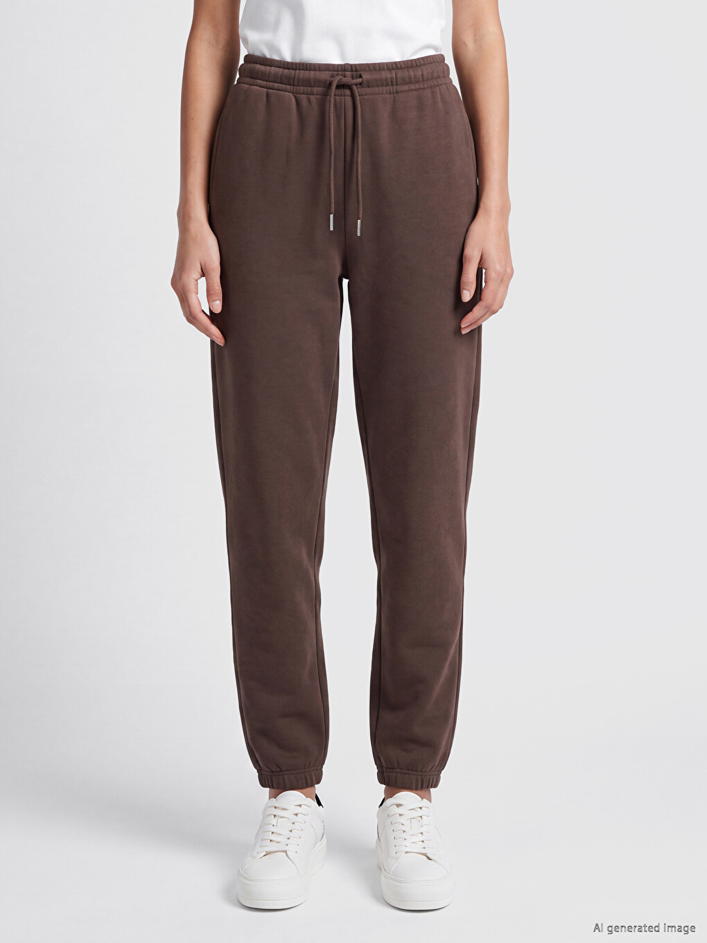 Pantalons De Survêtement Jogger Brun Femme-1