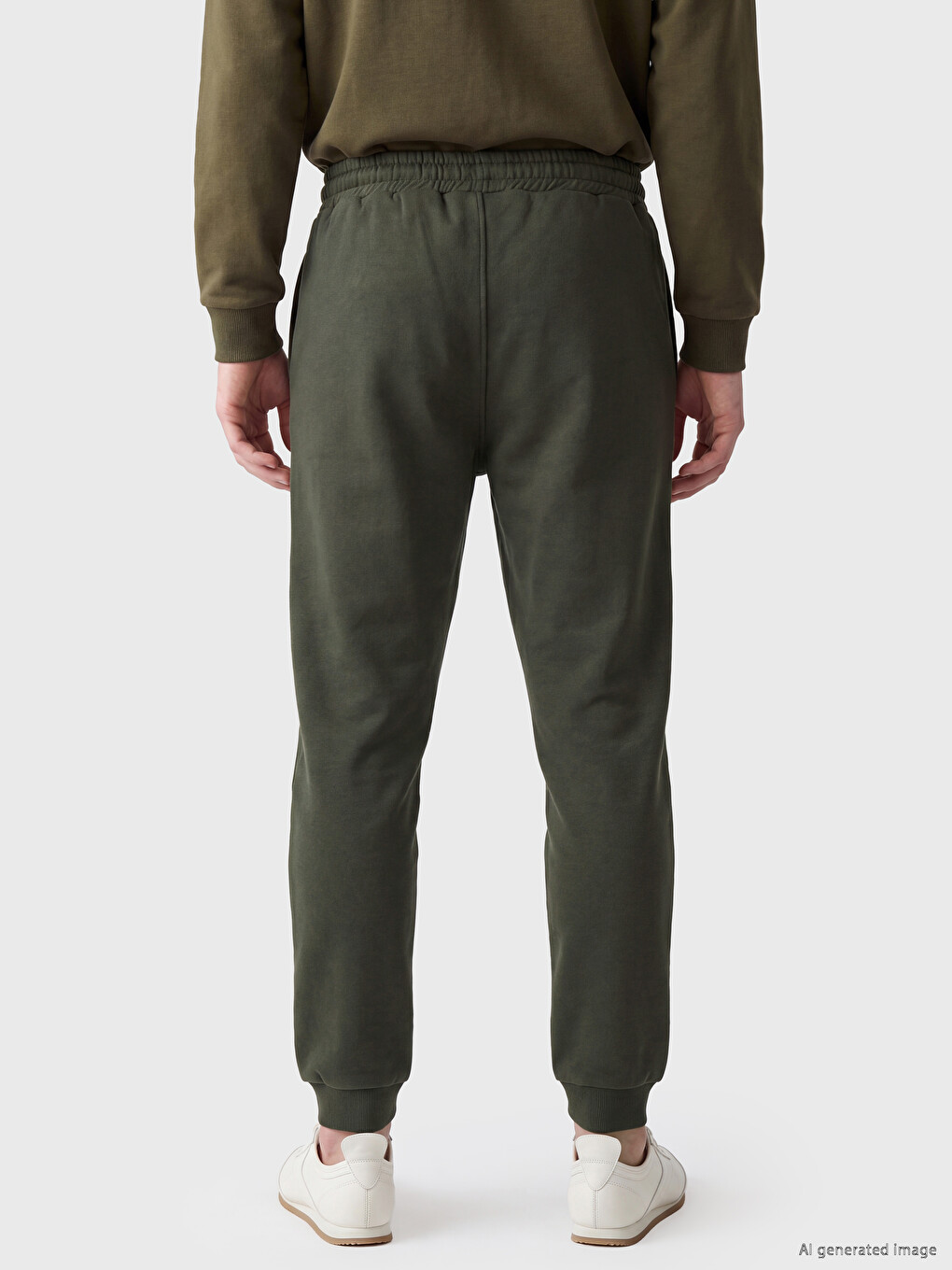 Haki Regular Fit Erkek Jogger Eşofman Altı-3