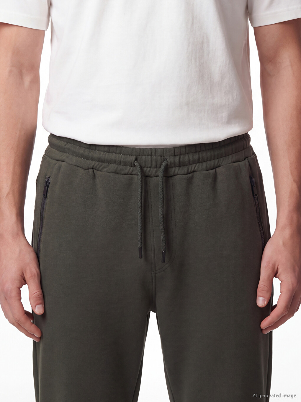 Haki Regular Fit Erkek Jogger Eşofman Altı-3