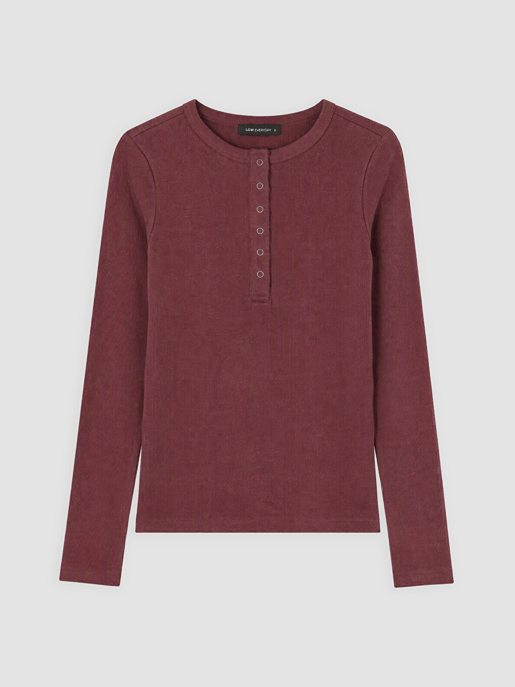Bordo Bisiklet Yaka Kadın Fitilli Body