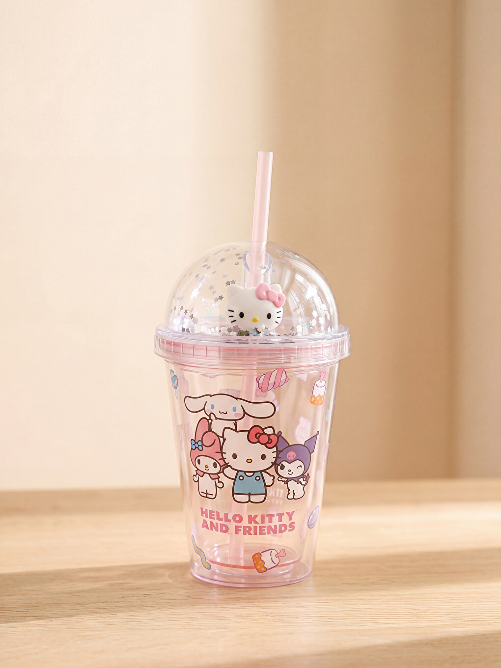 Hello Kitty Отпечатана Сламка Чаша За Безалкохолни Напитки