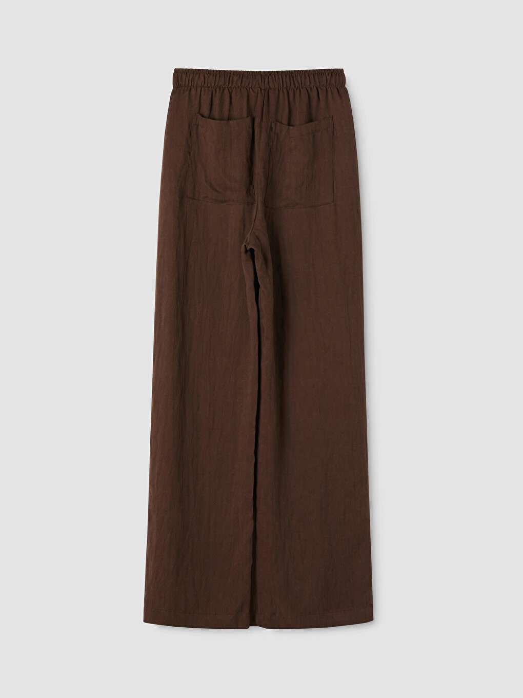 Beli Lastikli Geniş Paça Kadın Pantolon-6