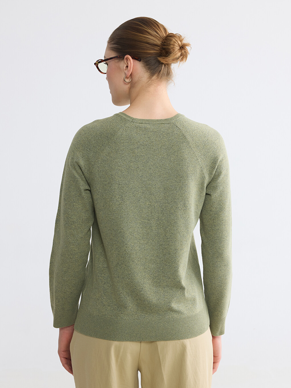 Crew Neck Women's Knitwear Sweater-3