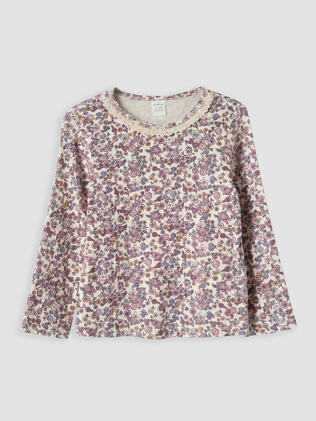 Crew Neck Printed Girls' T-shirt 2 Pack-3
