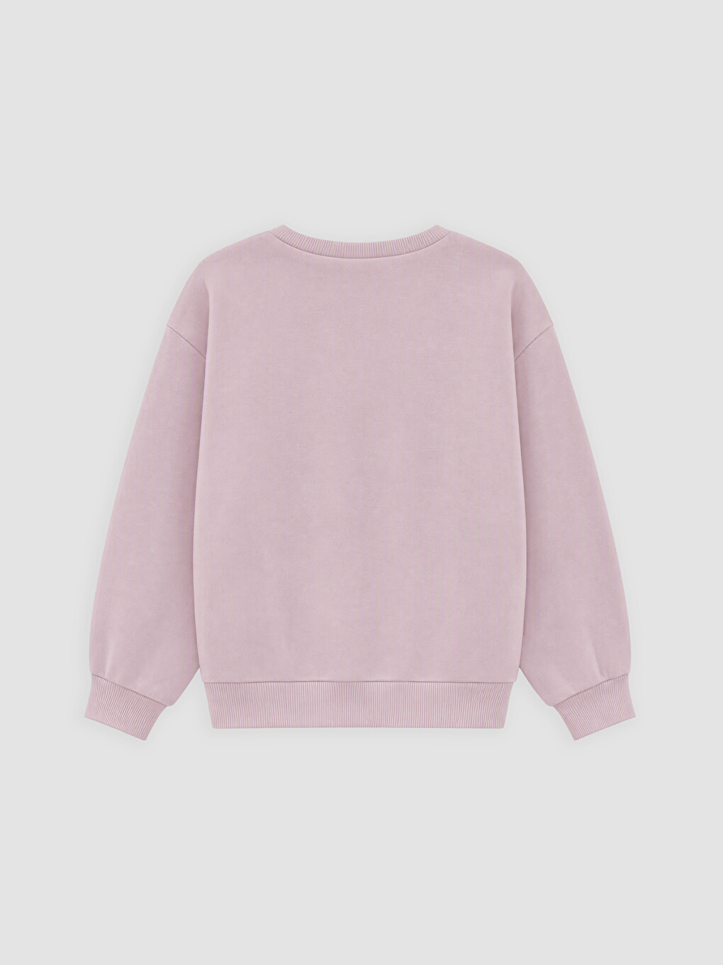 Lila Baskılı Kız Çocuk Kalın Sweatshirt 2'li-3