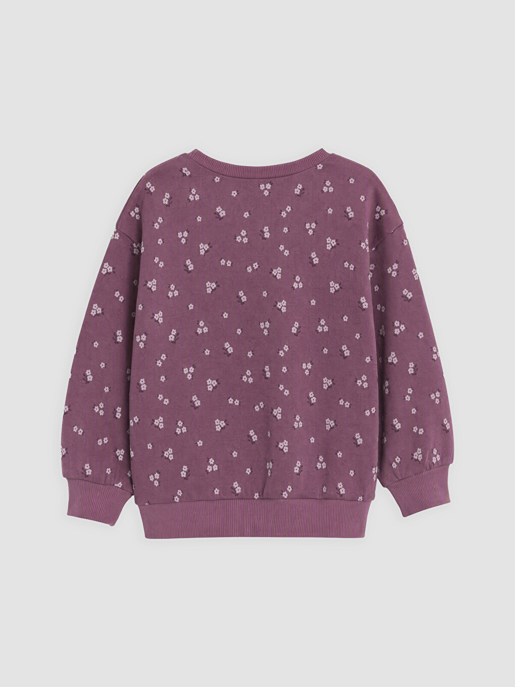 Lila Baskılı Kız Çocuk Kalın Sweatshirt 2'li-4