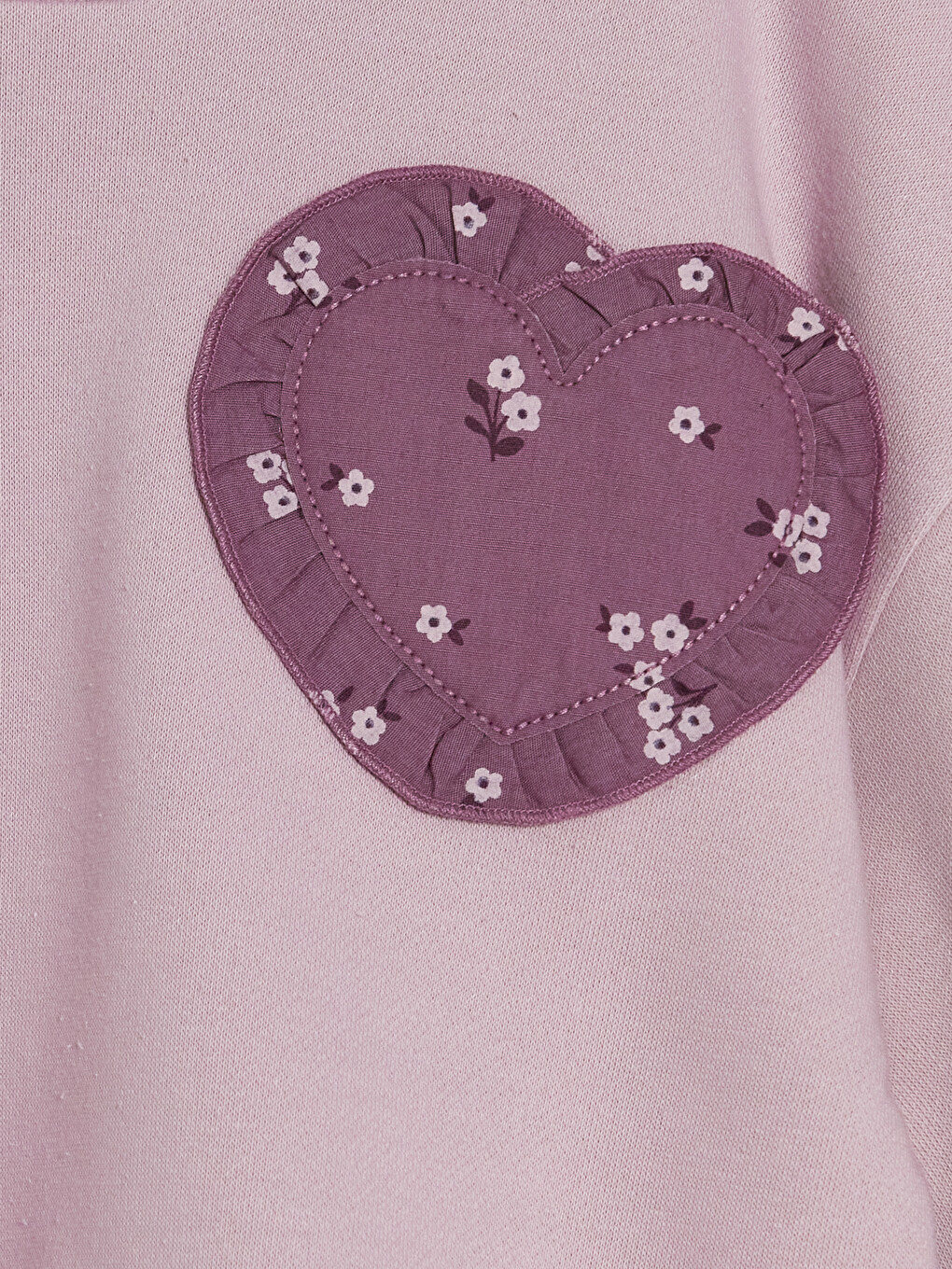 Lila Baskılı Kız Çocuk Kalın Sweatshirt 2'li-7