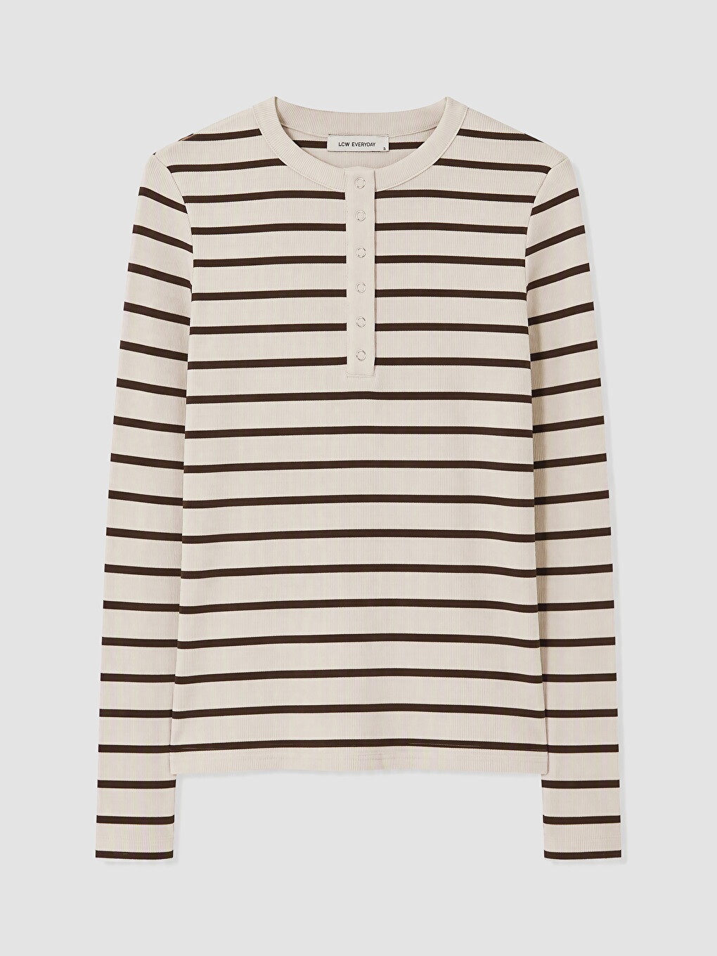 Crew Neck Striped Women's Body-4