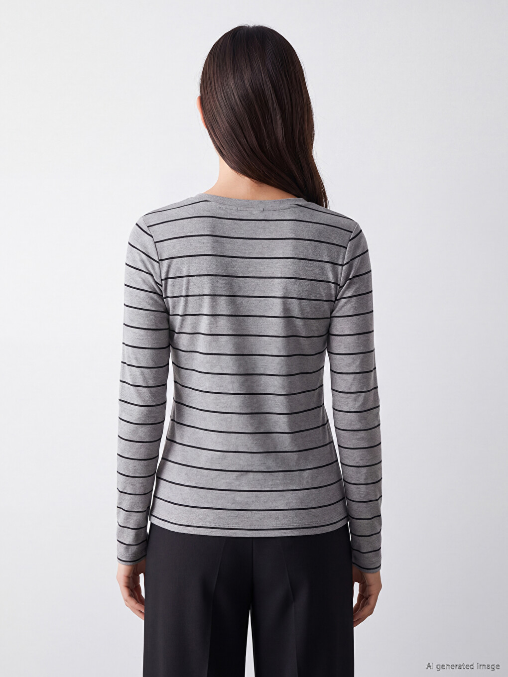 Body Femme Rayé À Col Rond-3