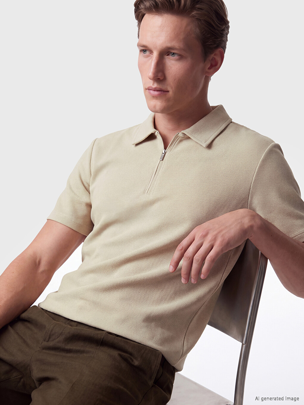 Polo Collar Men's T-shirt-1