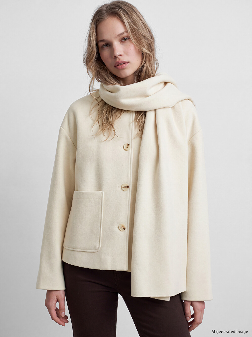 Woman White Jacket