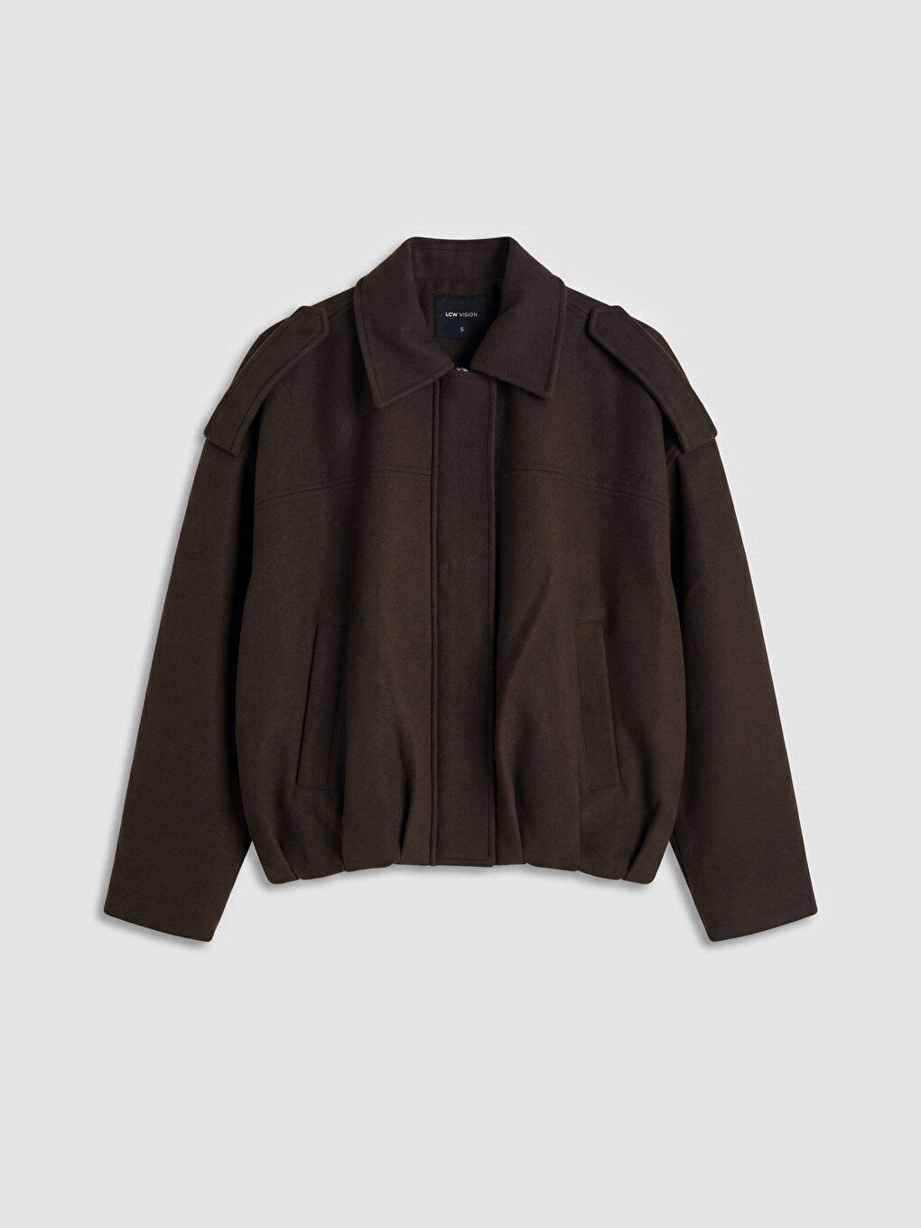 Shirt Collar Oversize Women's Cachet Coat-4