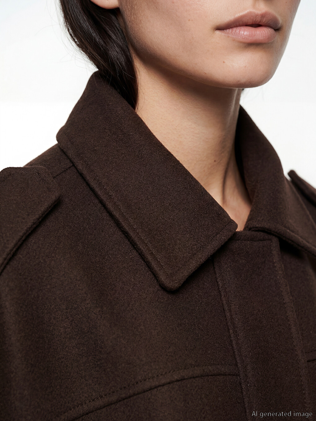 Shirt Collar Oversize Women's Cachet Coat-3