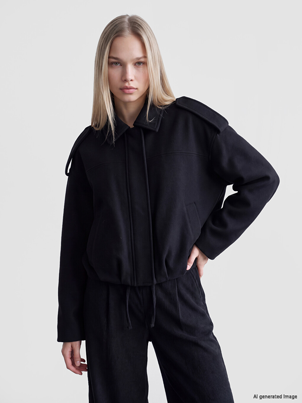 Shirt Collar Oversize Women's Cachet Coat