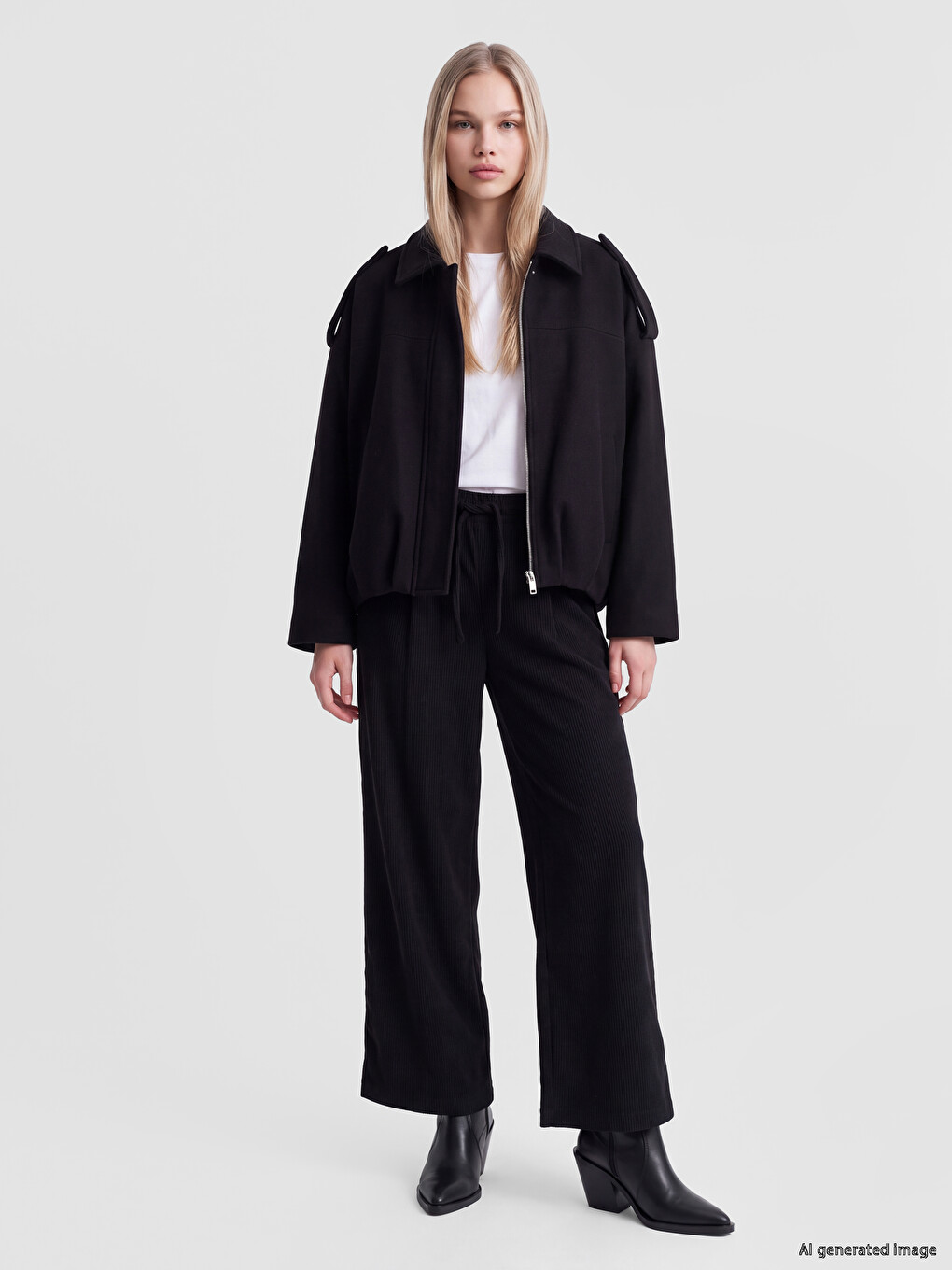 Shirt Collar Oversize Women's Cachet Coat-1