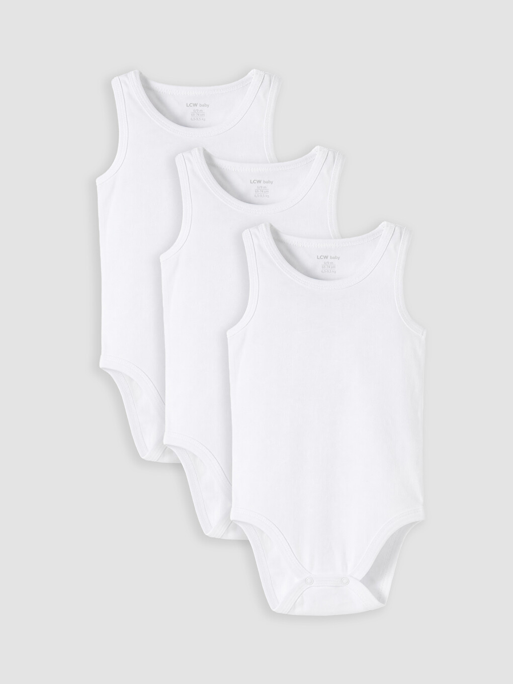 Crew Neck Baby Girls' Snap Bodysuit 3-piece