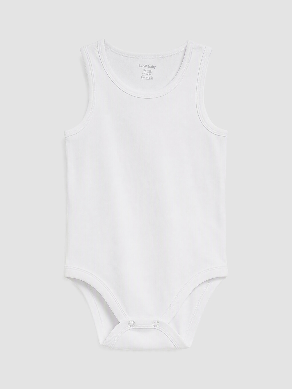 Beyaz Bisiklet Yaka Kız Bebek Çıtçıtlı Body 3'lü-1