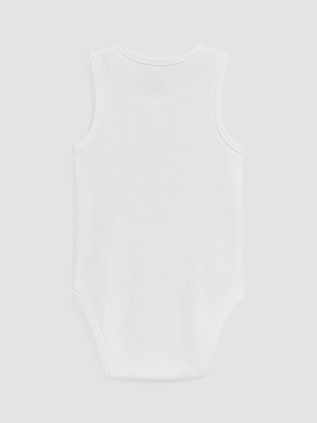 Beyaz Bisiklet Yaka Kız Bebek Çıtçıtlı Body 3'lü-3