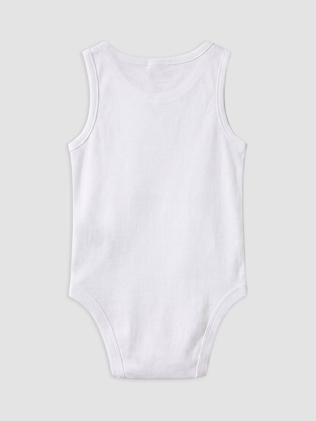 Beyaz Bisiklet Yaka Kız Bebek Çıtçıtlı Body 3'lü-4
