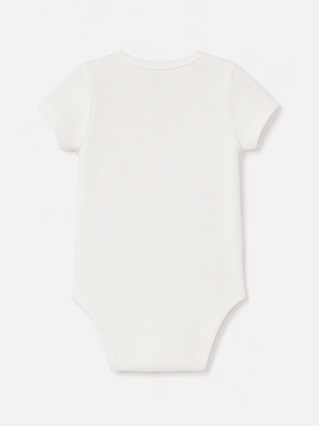 Beyaz Bisiklet Yaka Kız Bebek Çıtçıtlı Body 3'lü-2