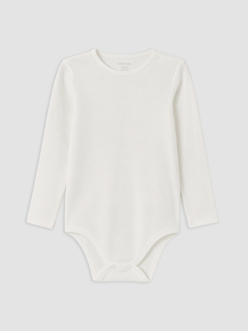 Beyaz Bisiklet Yaka Kız Bebek Çıtçıtlı Body 2'li-1