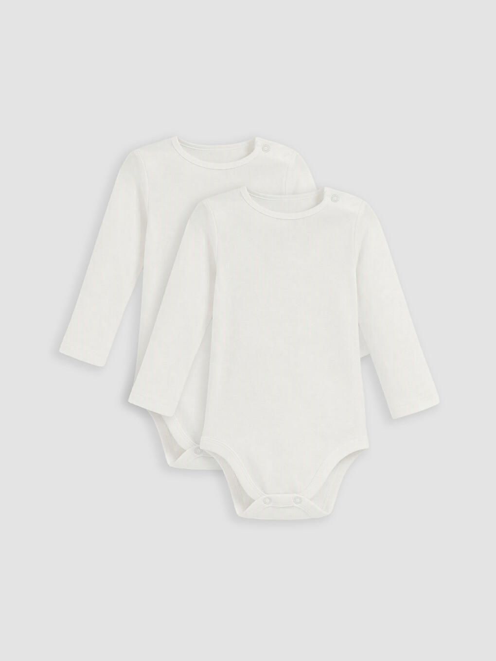Beyaz 2'li Kız Bebek Çıtçıtlı Body