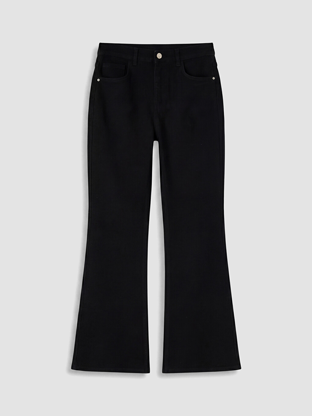 Siyah Flare Kadın Jean Pantolon