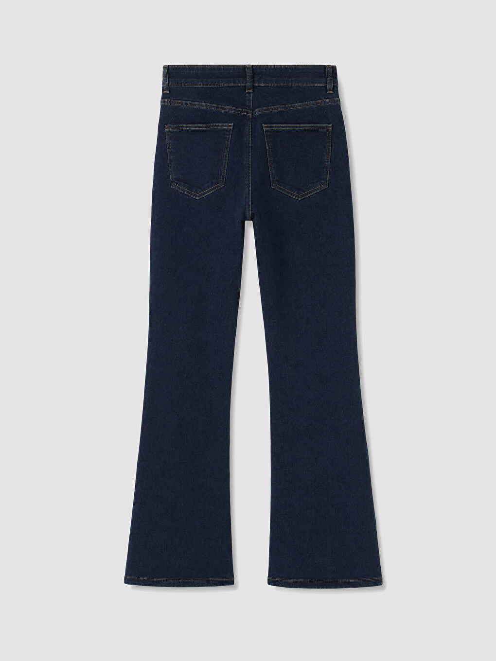 İndigo Yüksek Bel Flare Kadın Jean Pantolon-6