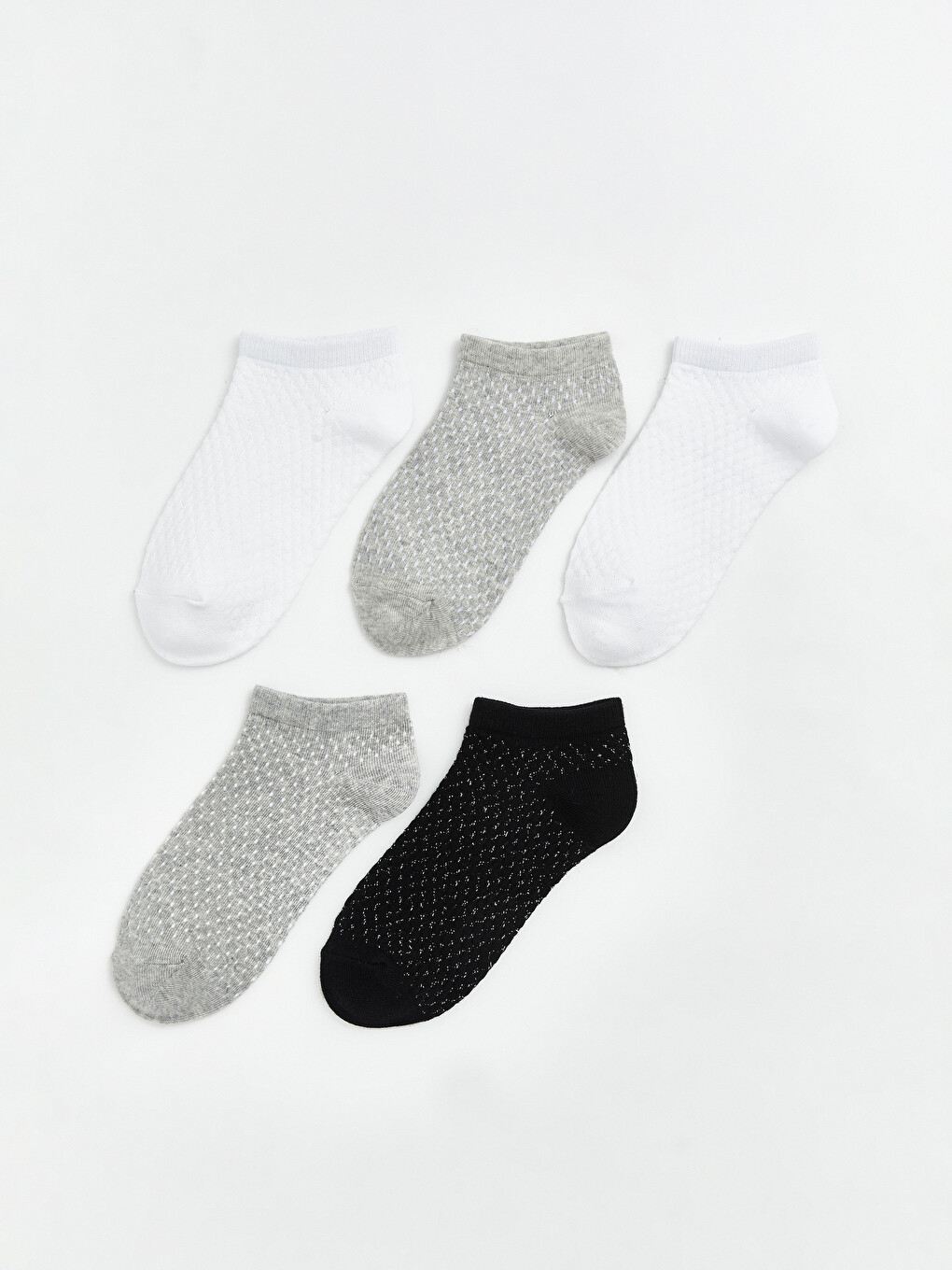 Patterned Women's Trainer Socks 5 Pack