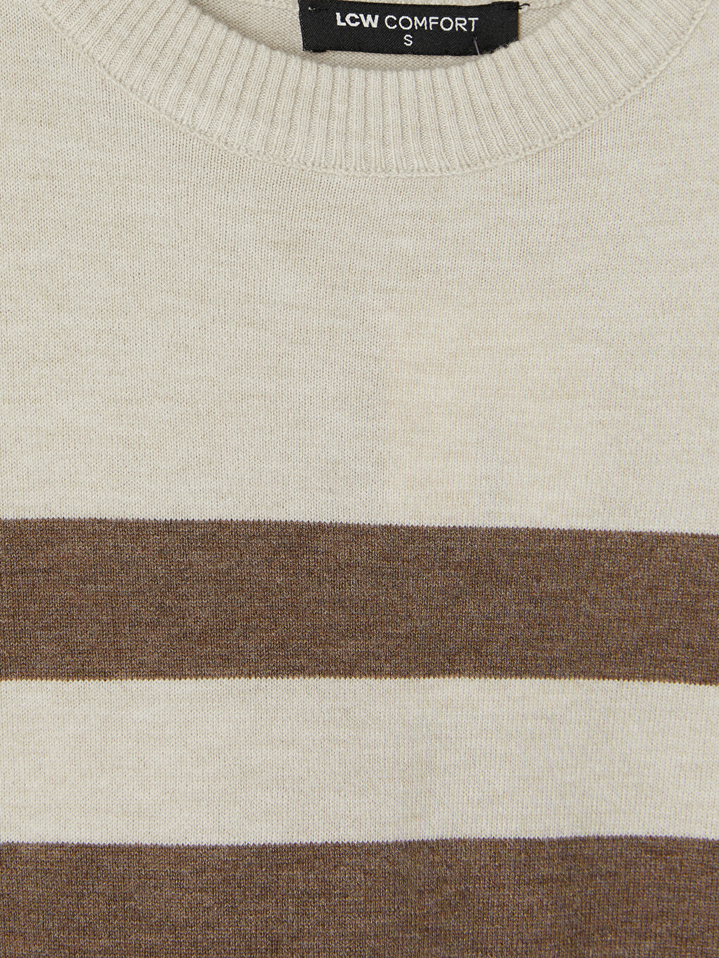 Crew Neck Striped Women's Knitwear Sweater-6
