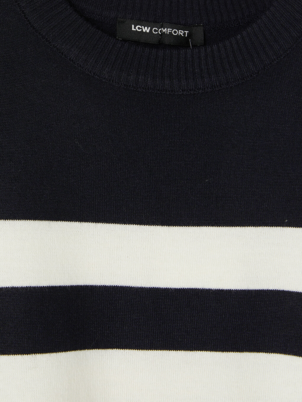 Crew Neck Striped Women's Knitwear Sweater-6