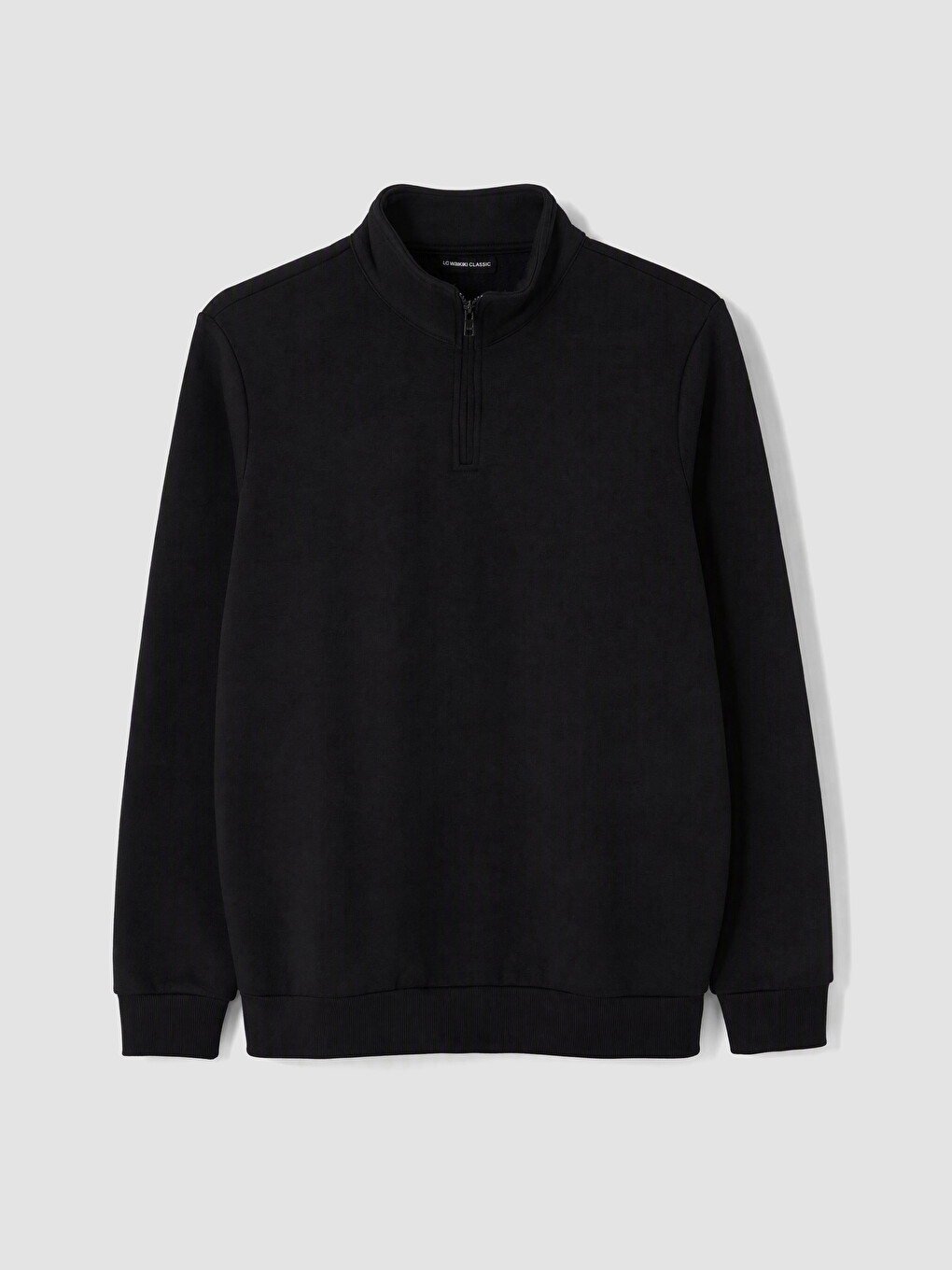 Mock Neck Men's Thick Sweatshirt-3