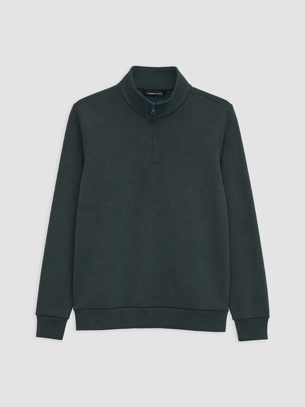 Mock Neck Men's Thick Sweatshirt-3