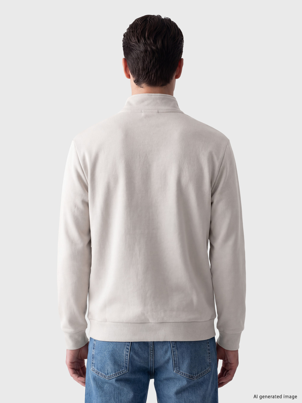 Mock Neck Men's Thick Sweatshirt-2