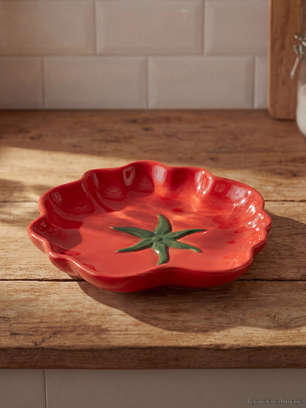 Karışık Domates Figürü Seramik Tabak 17 Cm