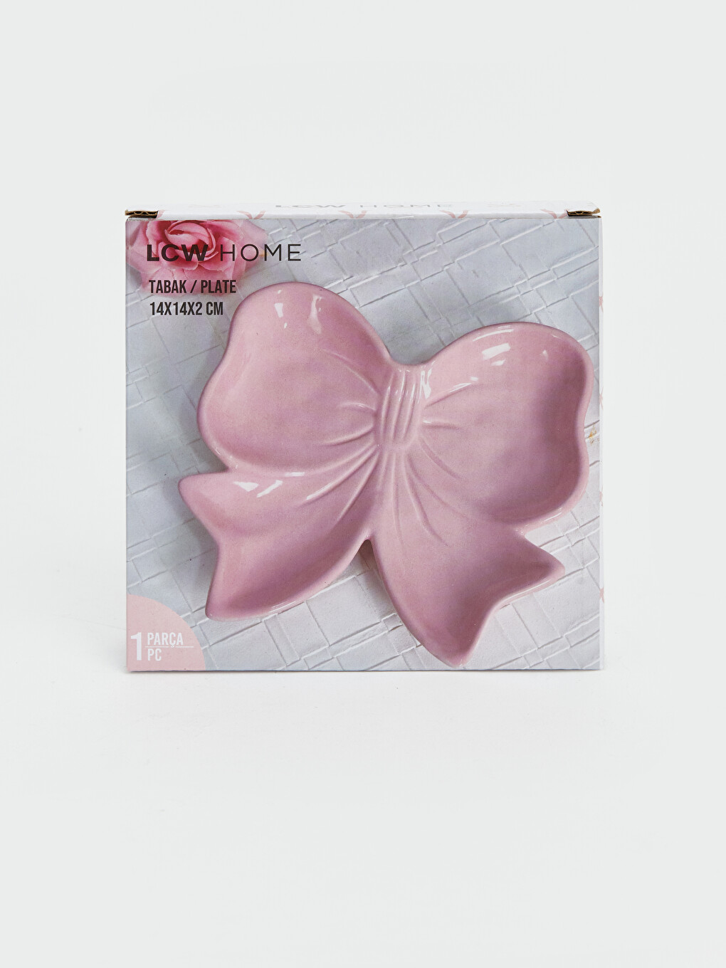 وعاء خزفي مزخرف على شكل فيونكة 14 Cm-2