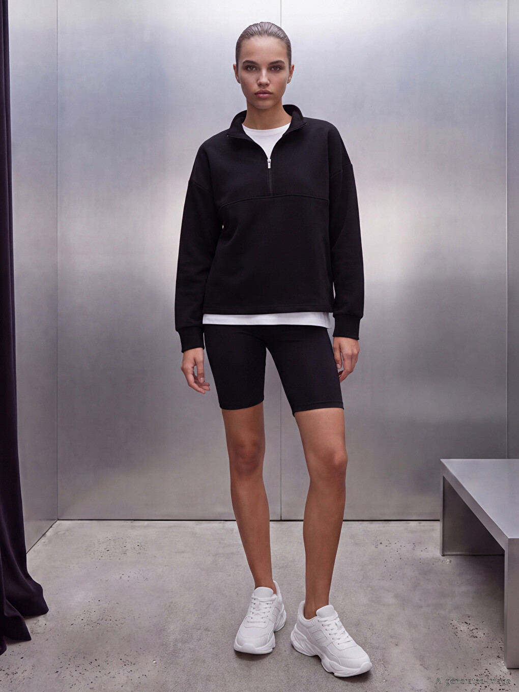 Mock Neck Soft Touch Women's Sweatshirt-1