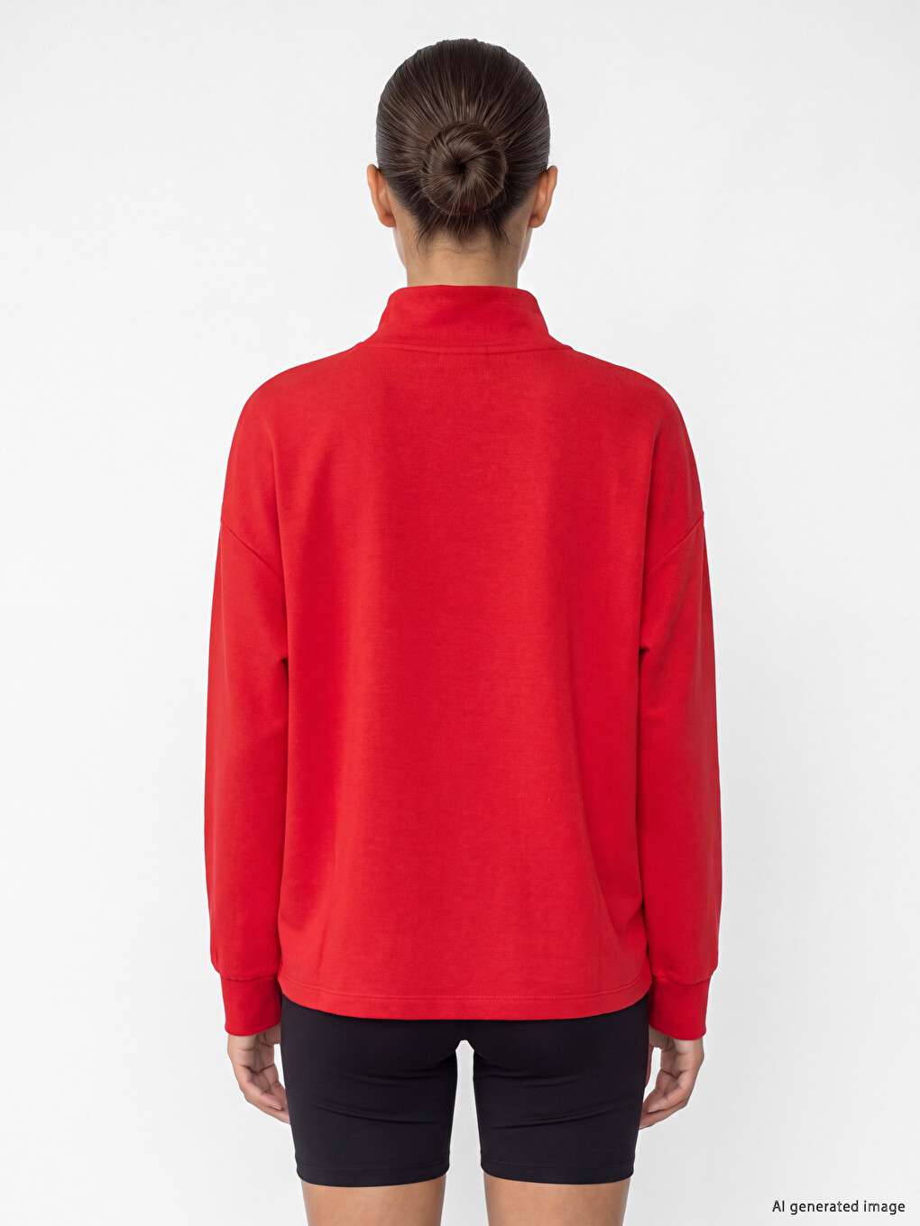 Mock Neck Soft Touch Women's Sweatshirt-3