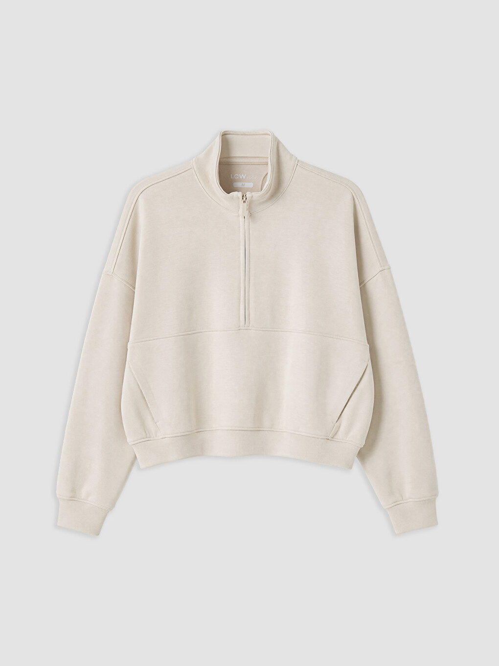 Woman Beige Sweatshirt-4