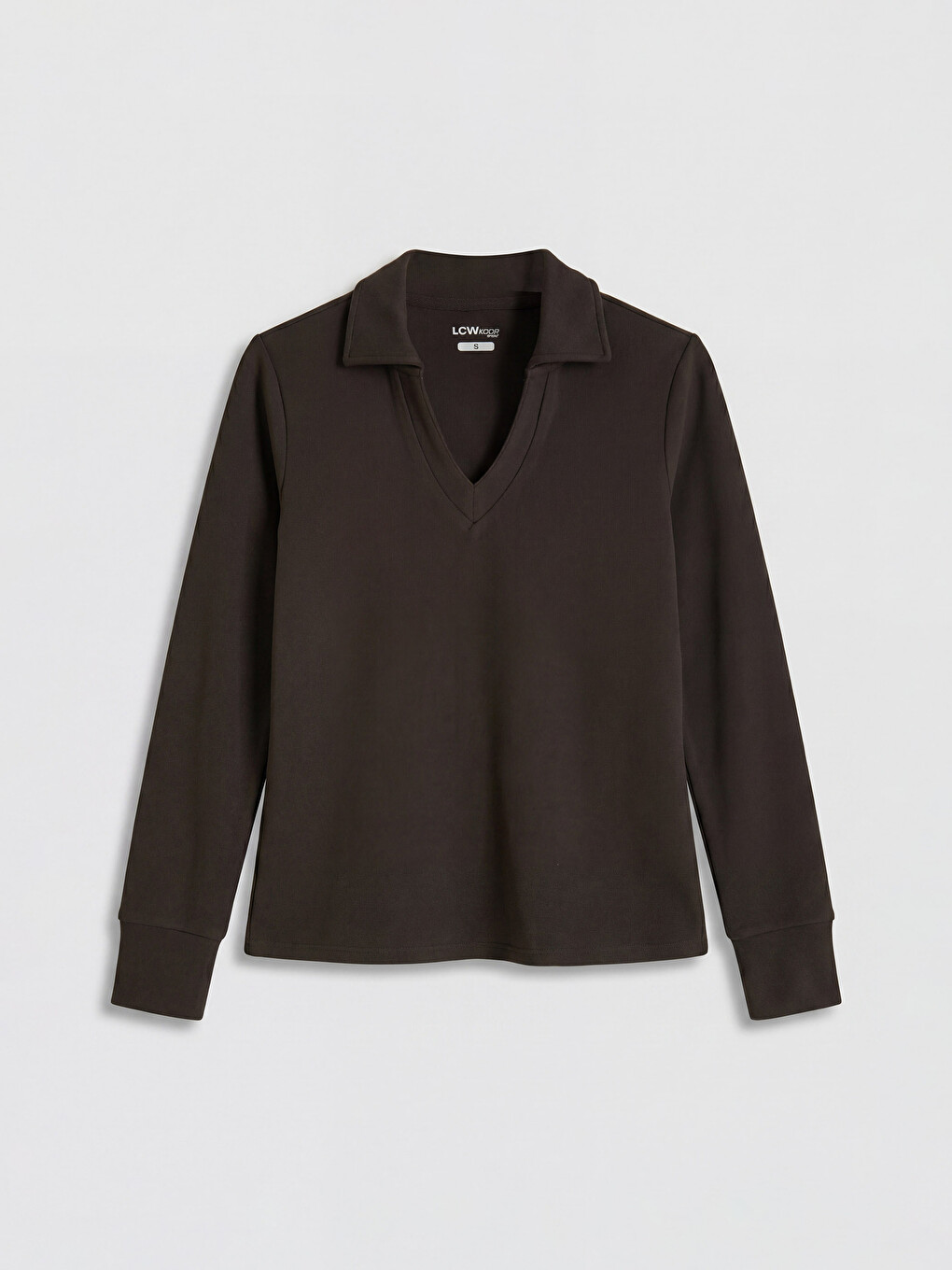 Polo Collar Women's Sweatshirt-4