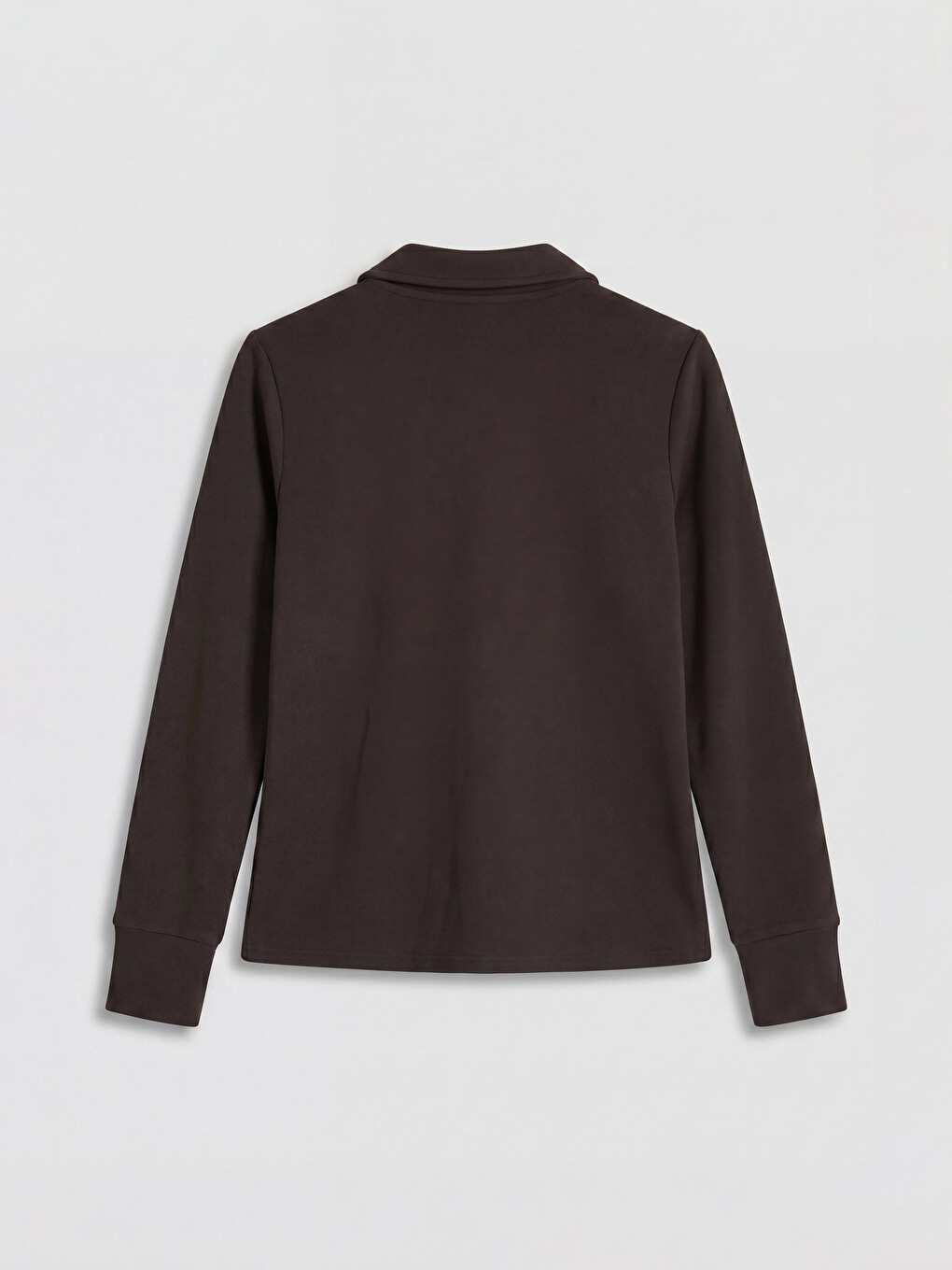 Polo Collar Women's Sweatshirt-5