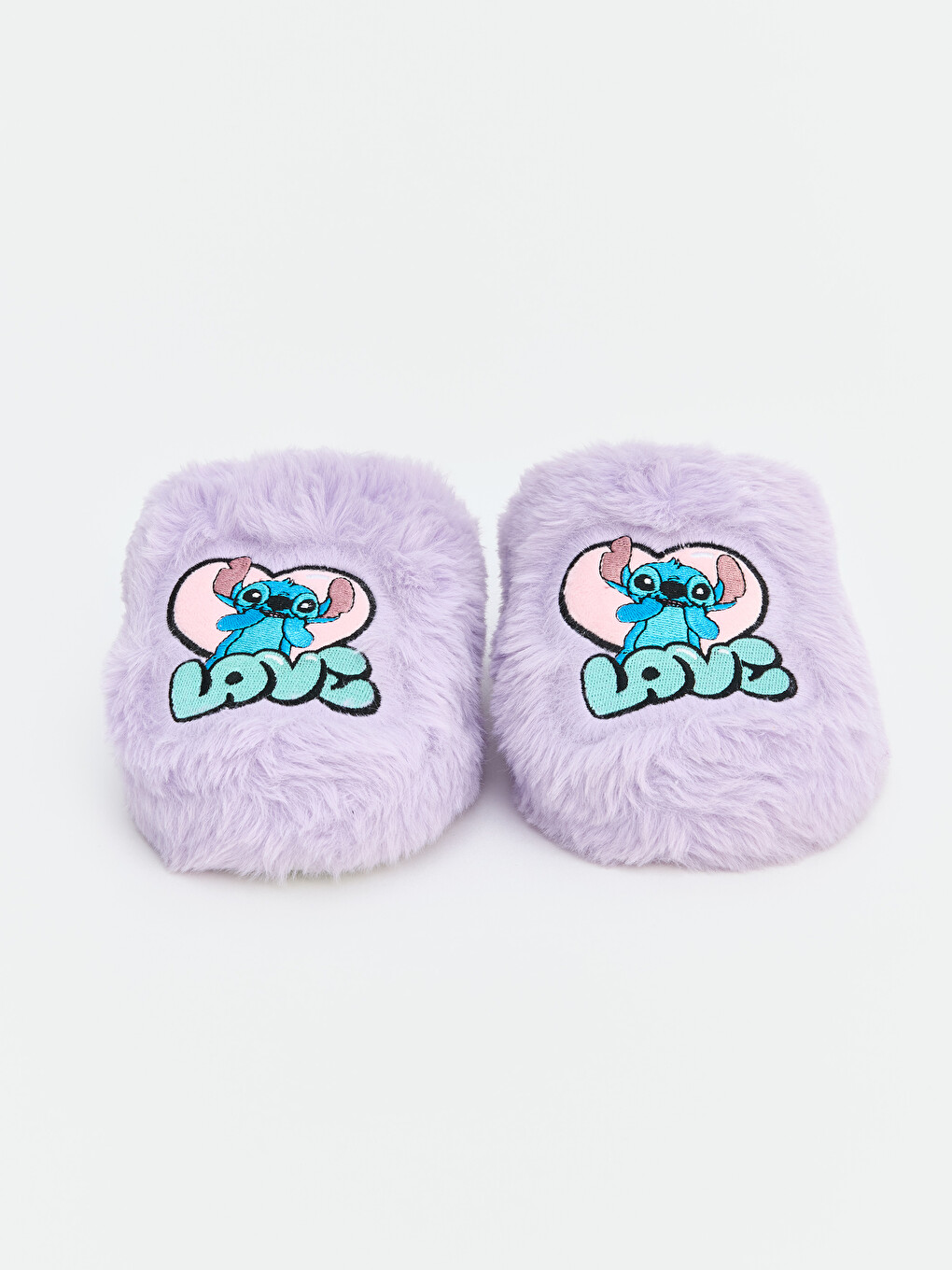 Stitch Embroidered Baby Girl Plush Home Slipper-5