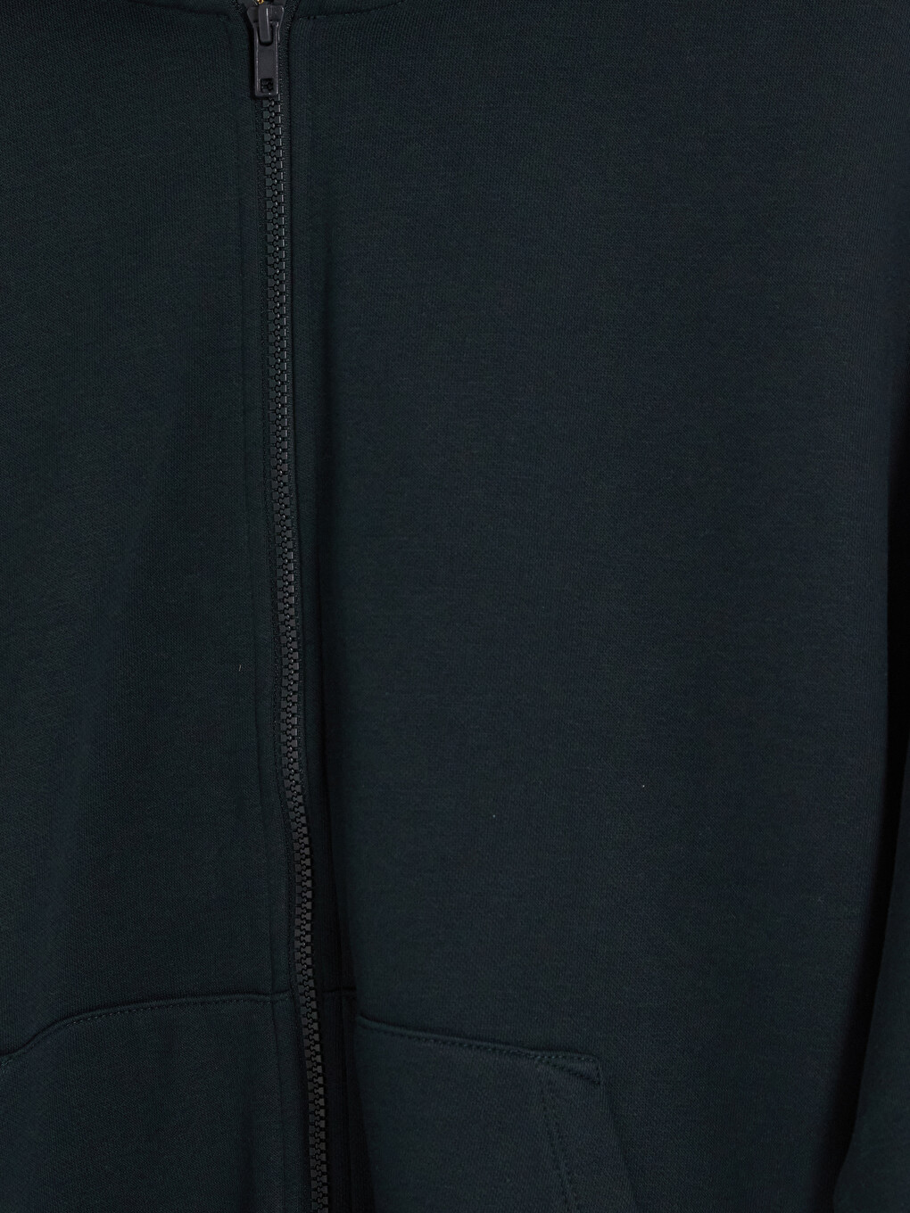 Man Green Zip-up Sweatshirt-1