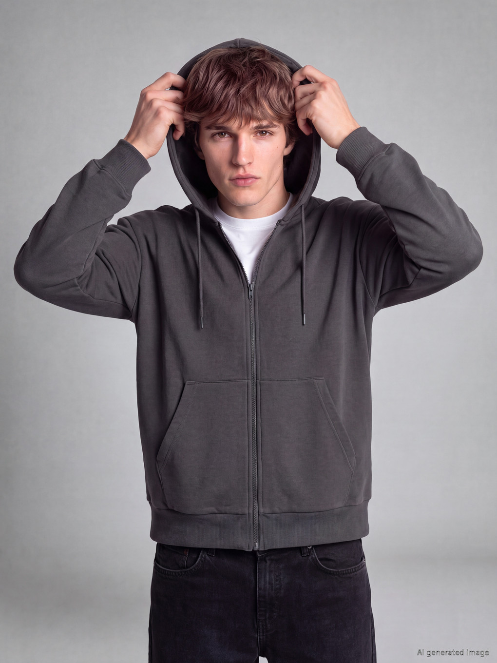  Sweatshirt zippé à capuche pour homme