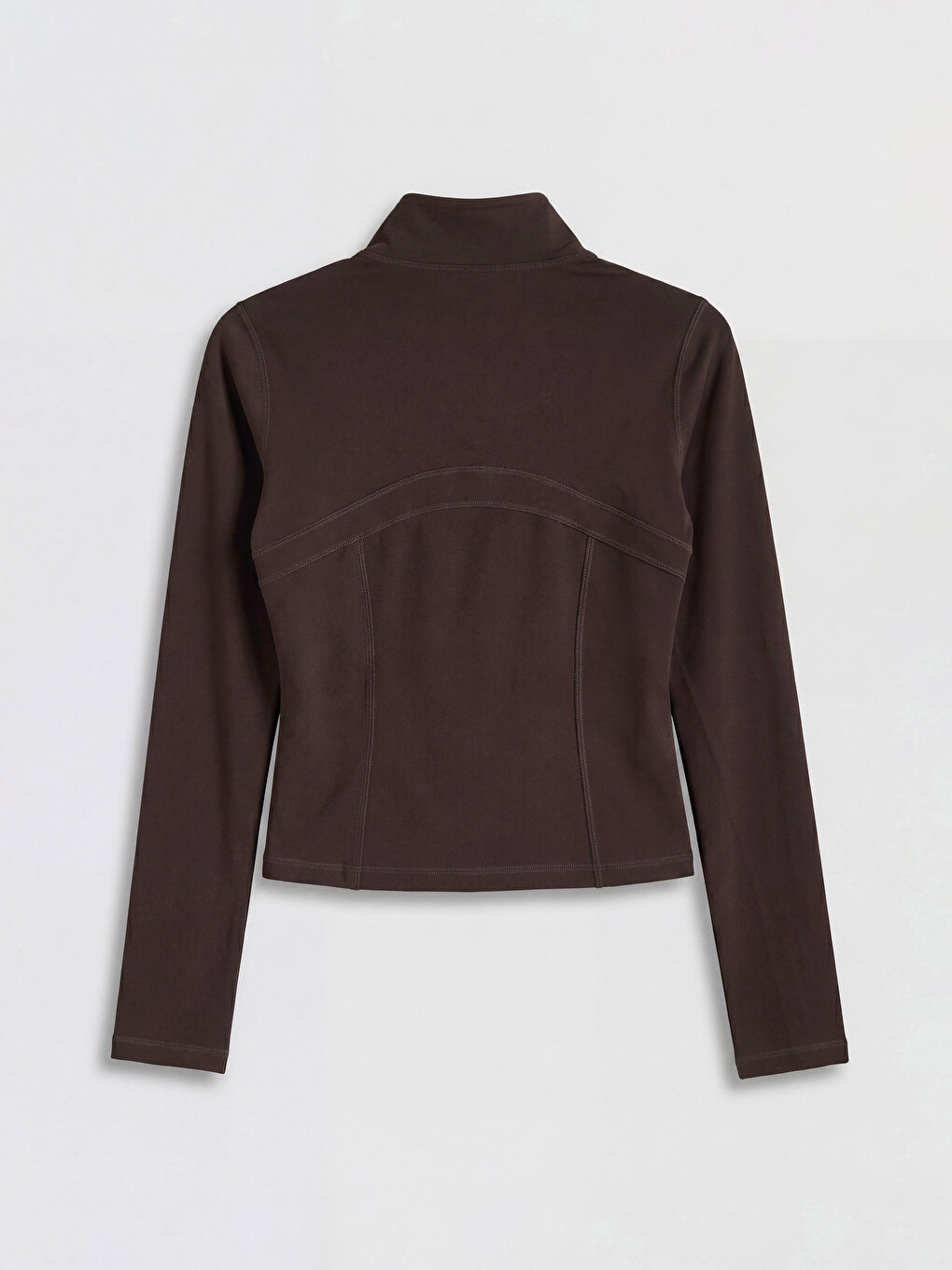 Dik Yaka Parmak Geçmeli Kadın Fermuarlı Sweatshirt-5