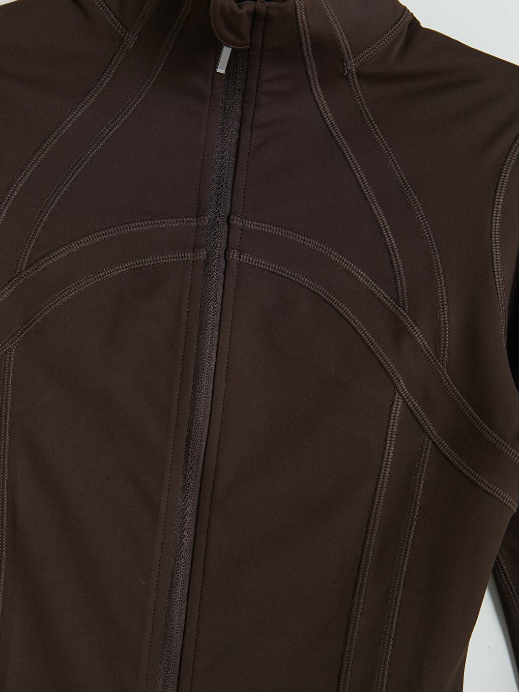 Dik Yaka Parmak Geçmeli Kadın Fermuarlı Sweatshirt-6